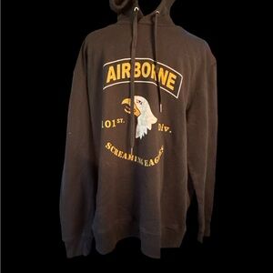Black Airborne Eagle Graphic Sweater
